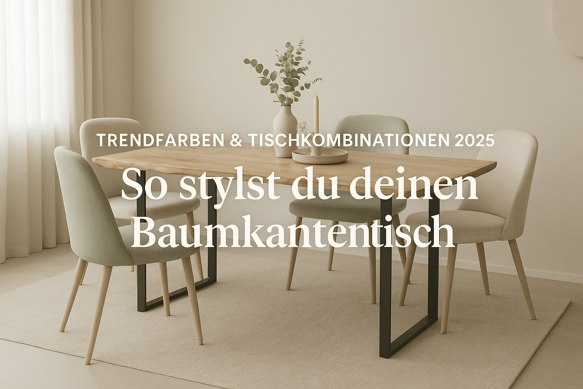 Trendfarben & Tischkombinationen 2026 – So stylst du deinen Baumkantentisch richtig