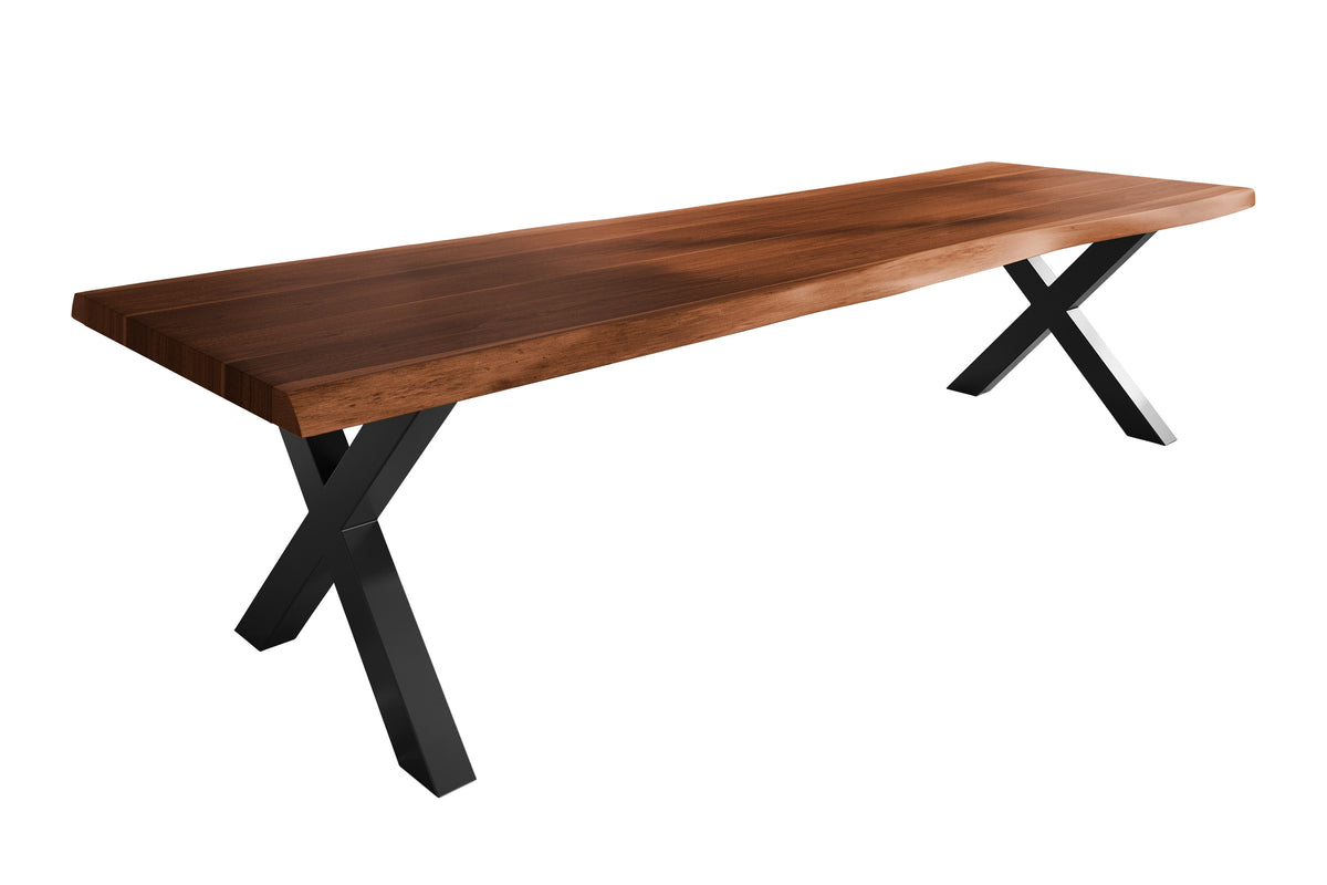 #350x120 #nussbaumfarben #x-gestellschwarz