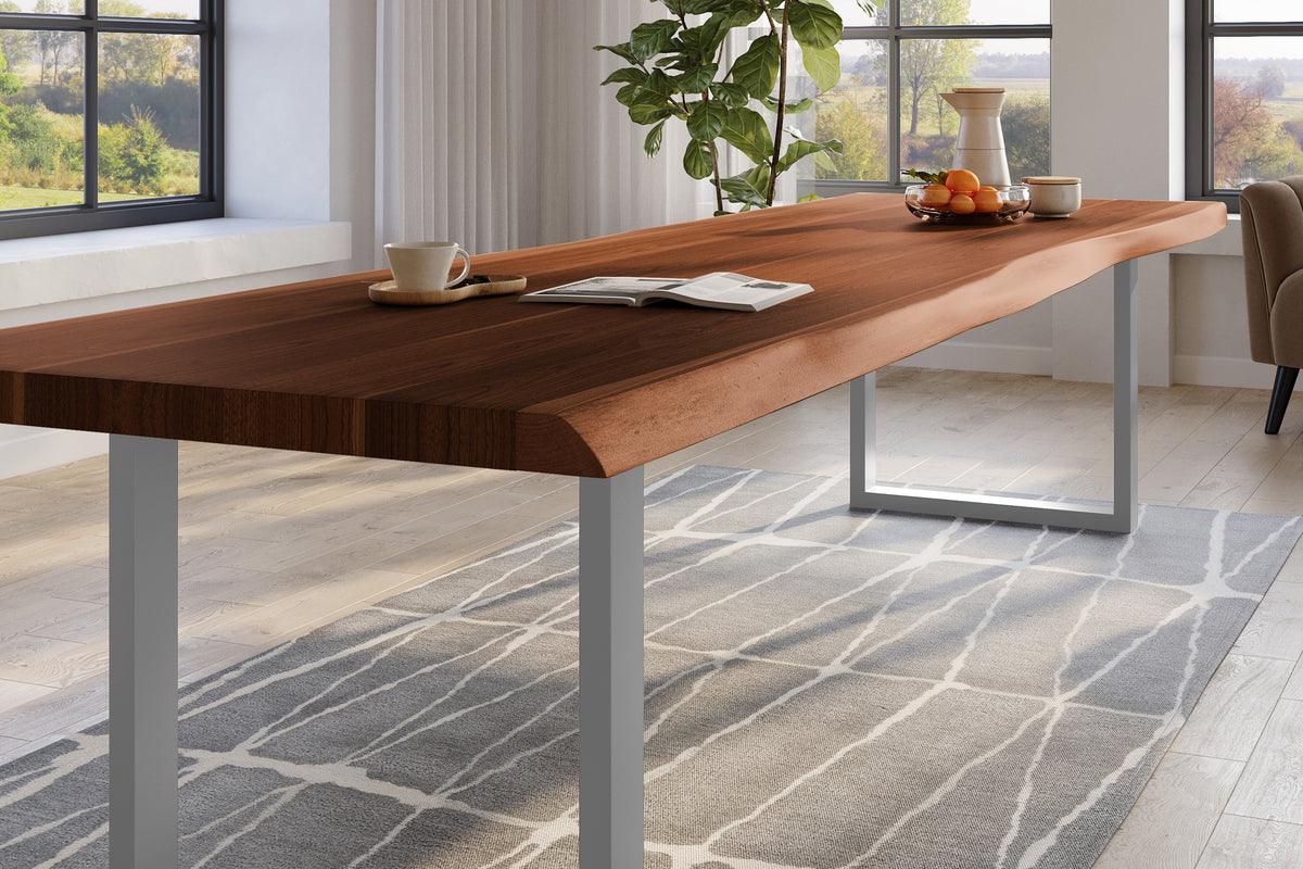 #350x120 #nussbaumfarben #u-gestellsilber