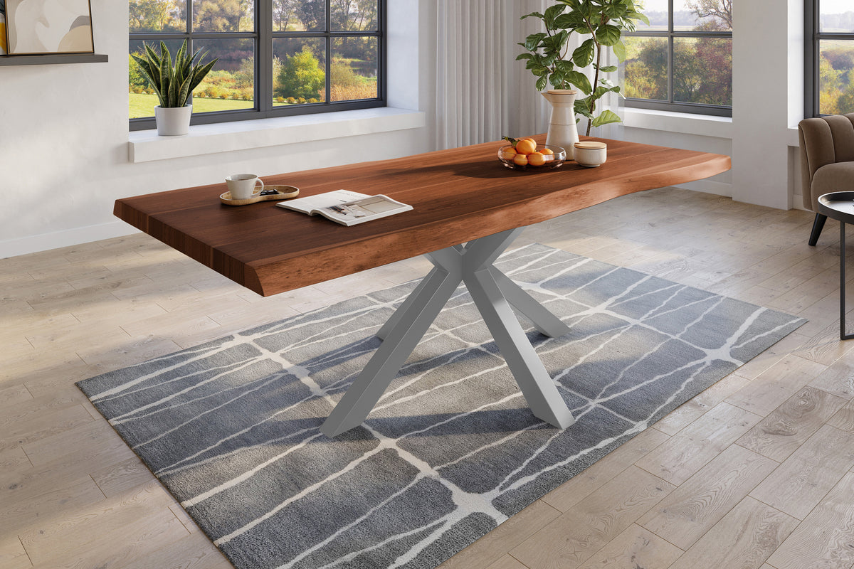 #220x110 #nussbaumfarben #spider-gestellsilber
