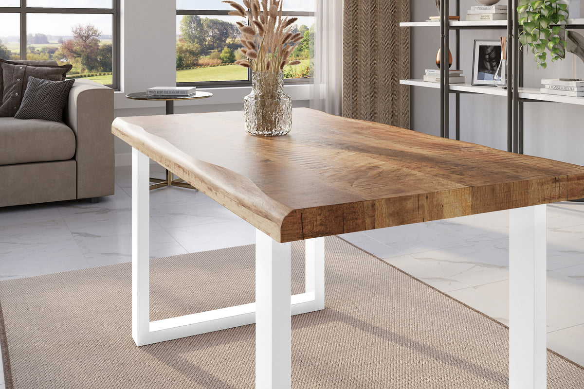 #160x85 #mangoroughfarben #u-gestellweiß