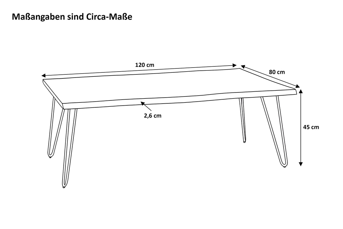 #120x80 #naturfarben #hairpin-gestellschwarz