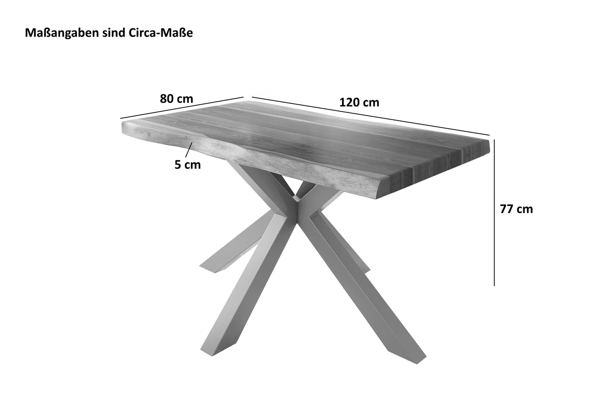 #120x80 #akazienussbaumfarben #spider-gestellschwarz