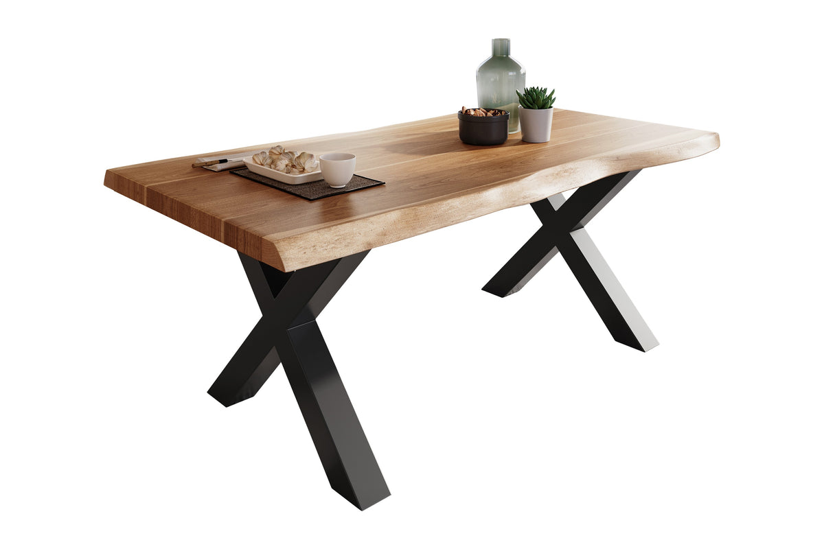 #160x85 #akazienaturfarben #x-gestellschwarz