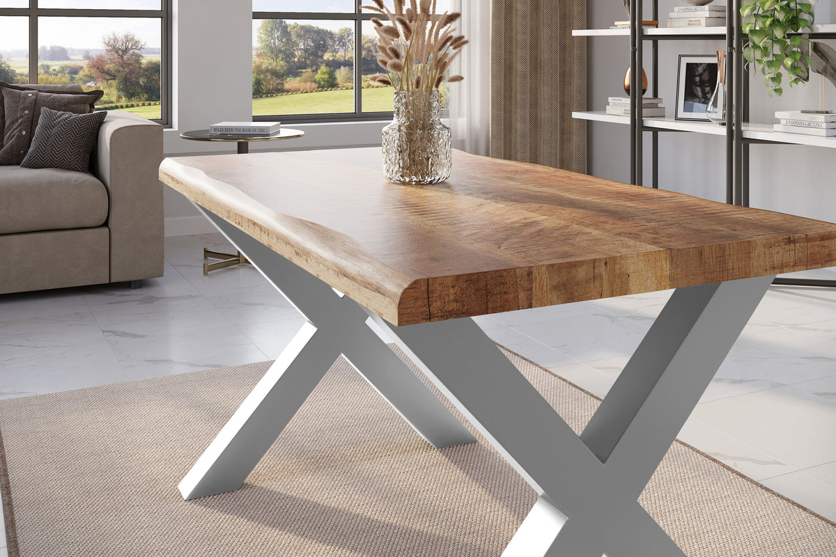#160x85 #mangonaturfarben #x-gestellsilber