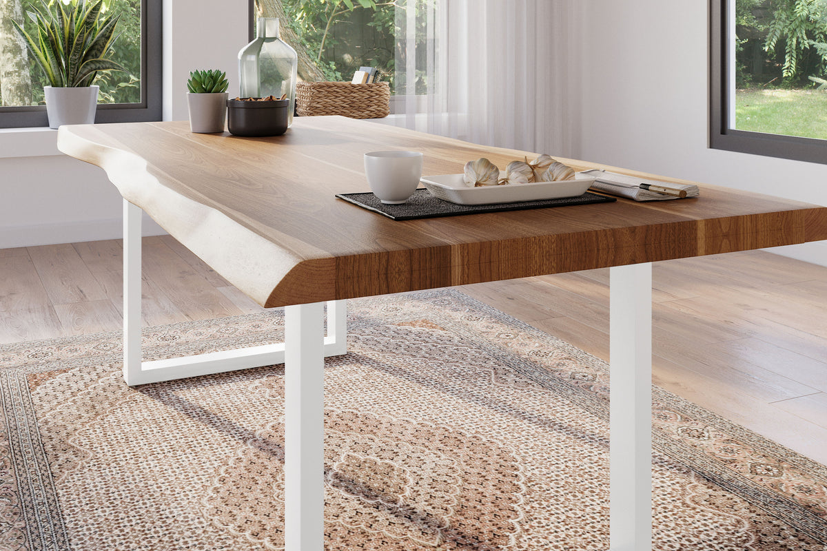 #220x100 #akazienaturfarben #u-gestellweiß
