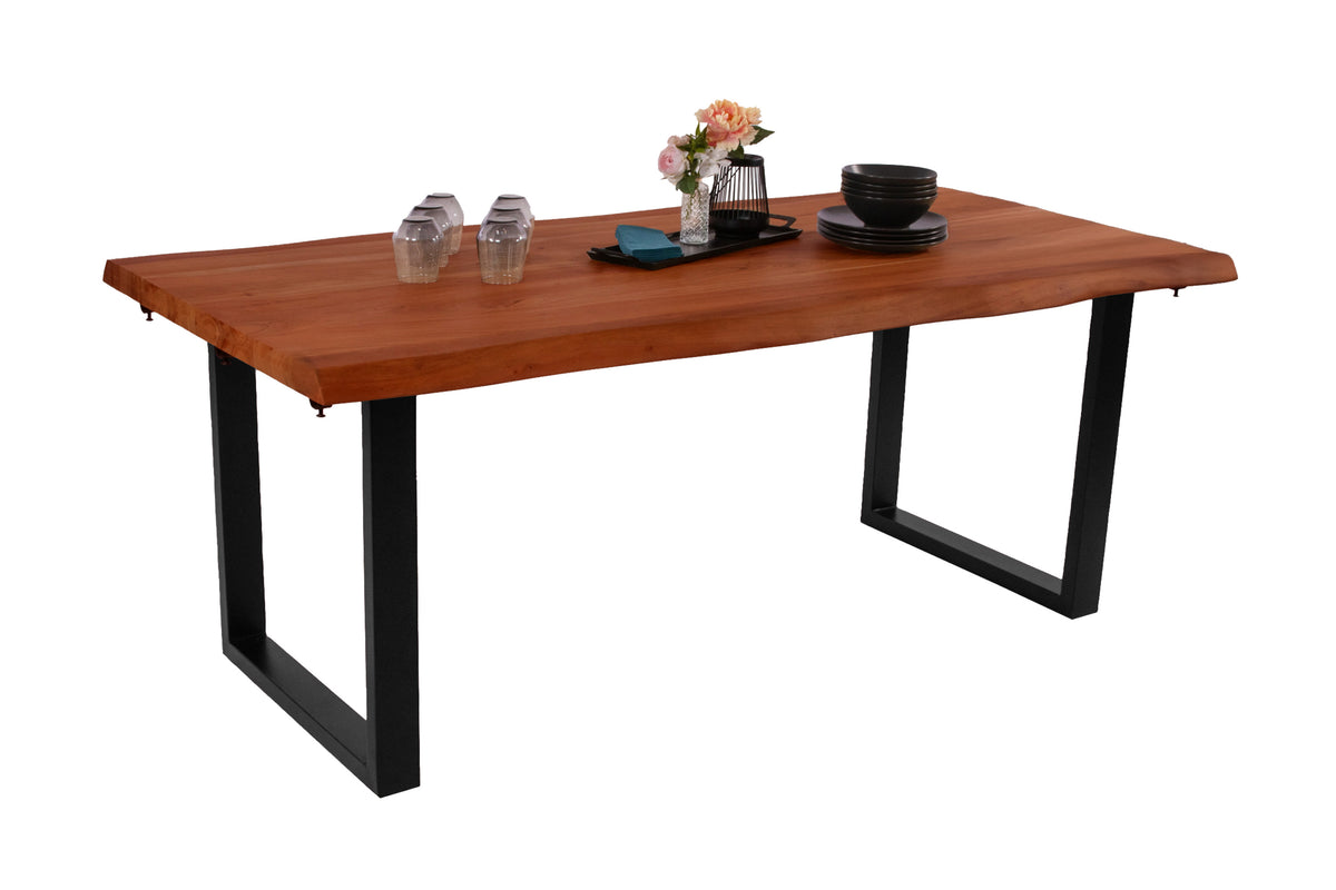 #200(300)x100 #nussbaumfarben #u-gestellschwarz