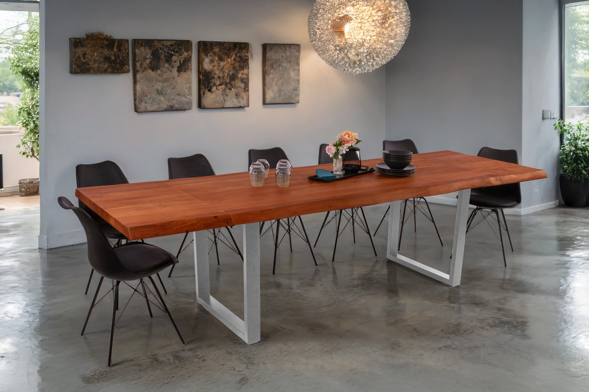 #200(300)x100 #nussbaumfarben #u-gestellsilber