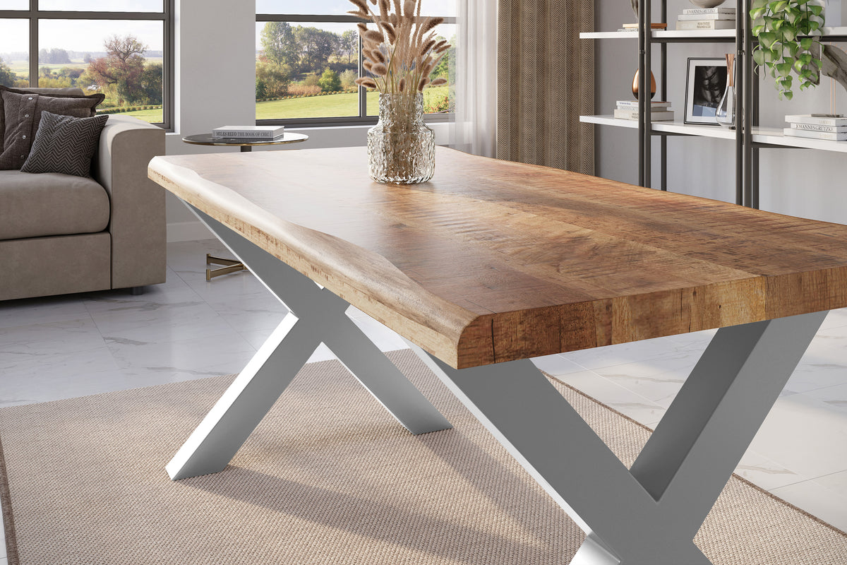 #180x90 #mangonaturfarben #x-gestellsilber
