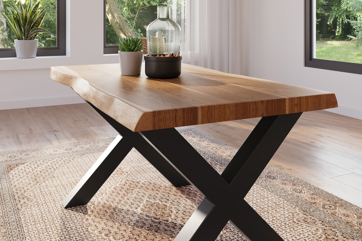 #140x80 #akazienaturfarben #x-gestellschwarz