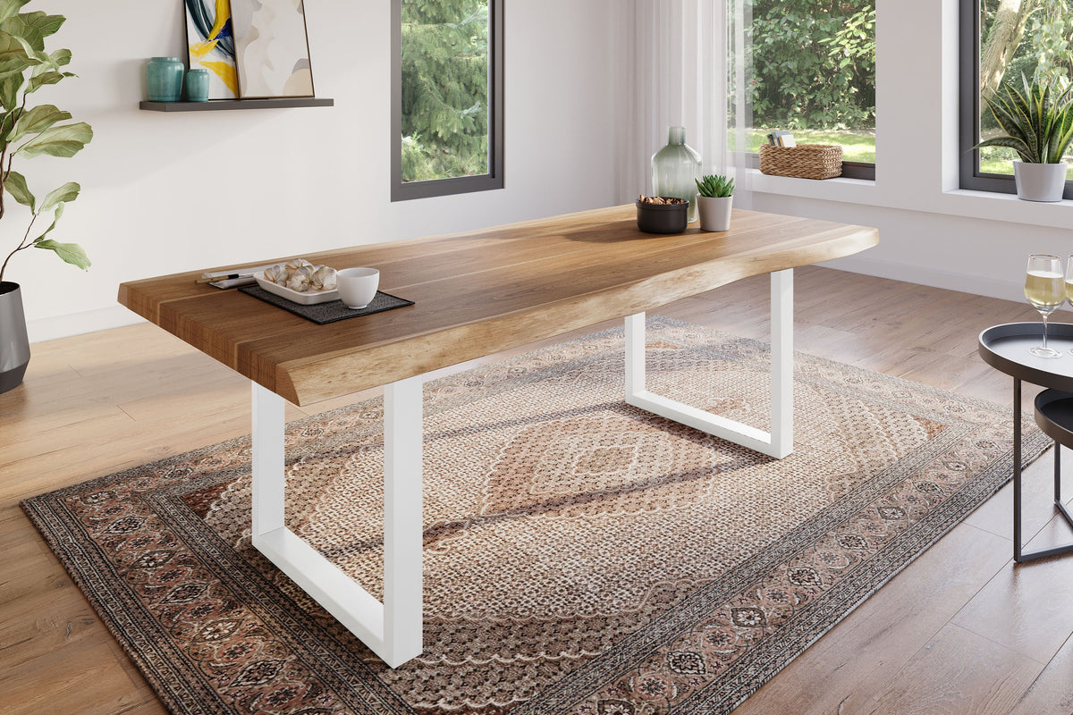 #240x100 #akazienaturfarben #u-gestellweiß