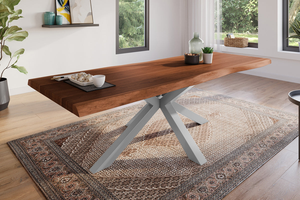 #280x100 #akazienussbaumfarben #spider-gestellsilber
