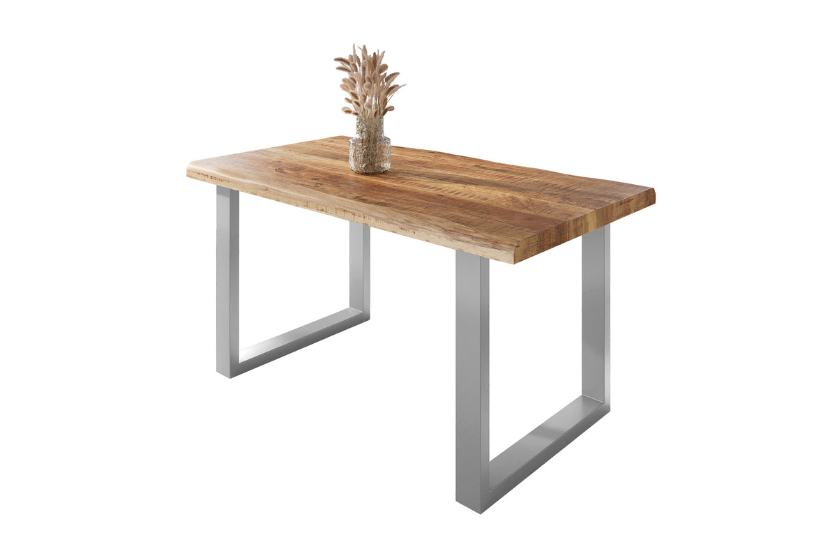 #160x85 #mangoroughfarben #u-gestellsilber