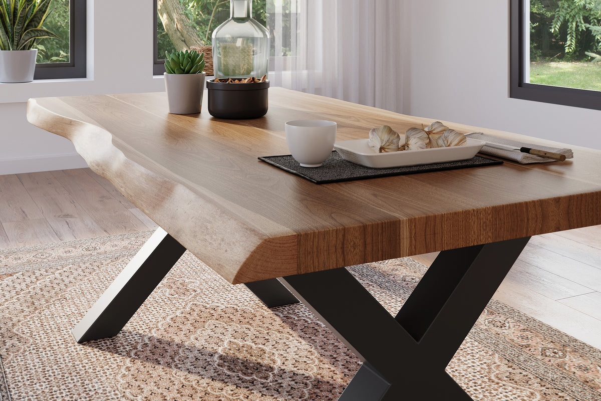 #180x90 #akazienaturfarben #x-gestellschwarz