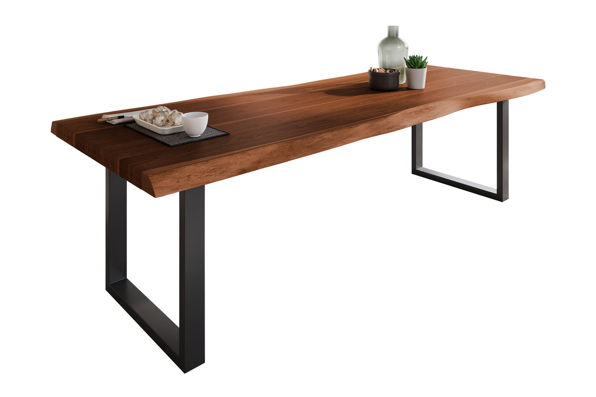 #280x100 #akazienussbaumfarben #u-gestellschwarz