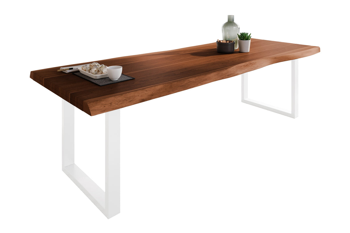 #280x100 #akazienussbaumfarben #u-gestellweiß