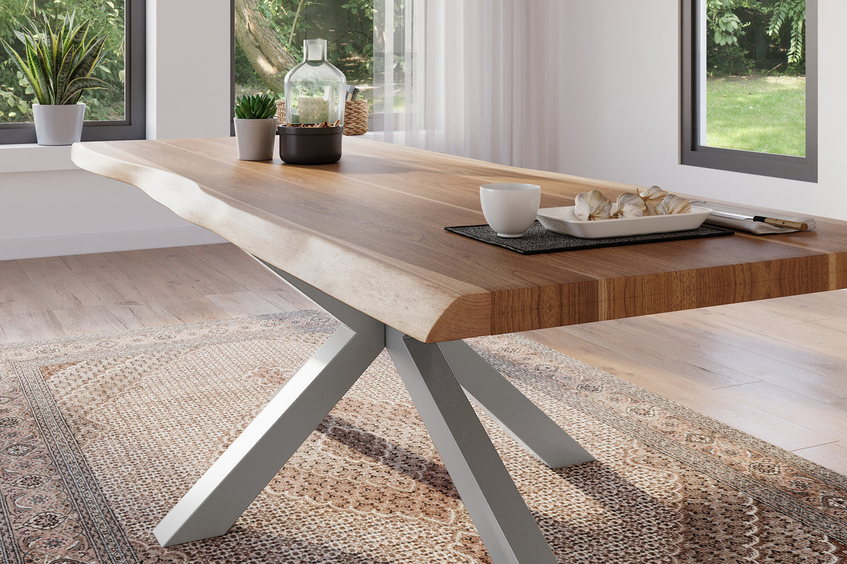 #280x100 #akazienaturfarben #spider-gestellsilber