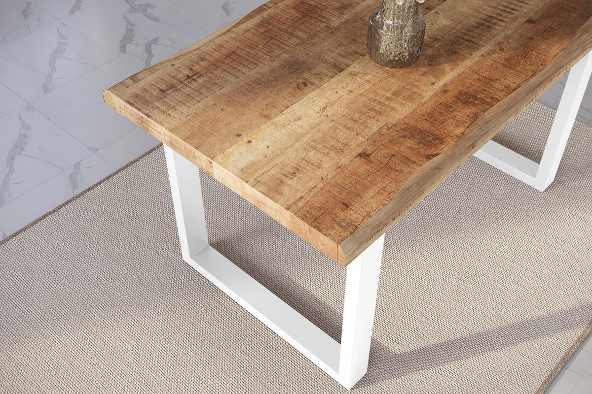 #140x80 #mangoroughfarben #u-gestellweiß