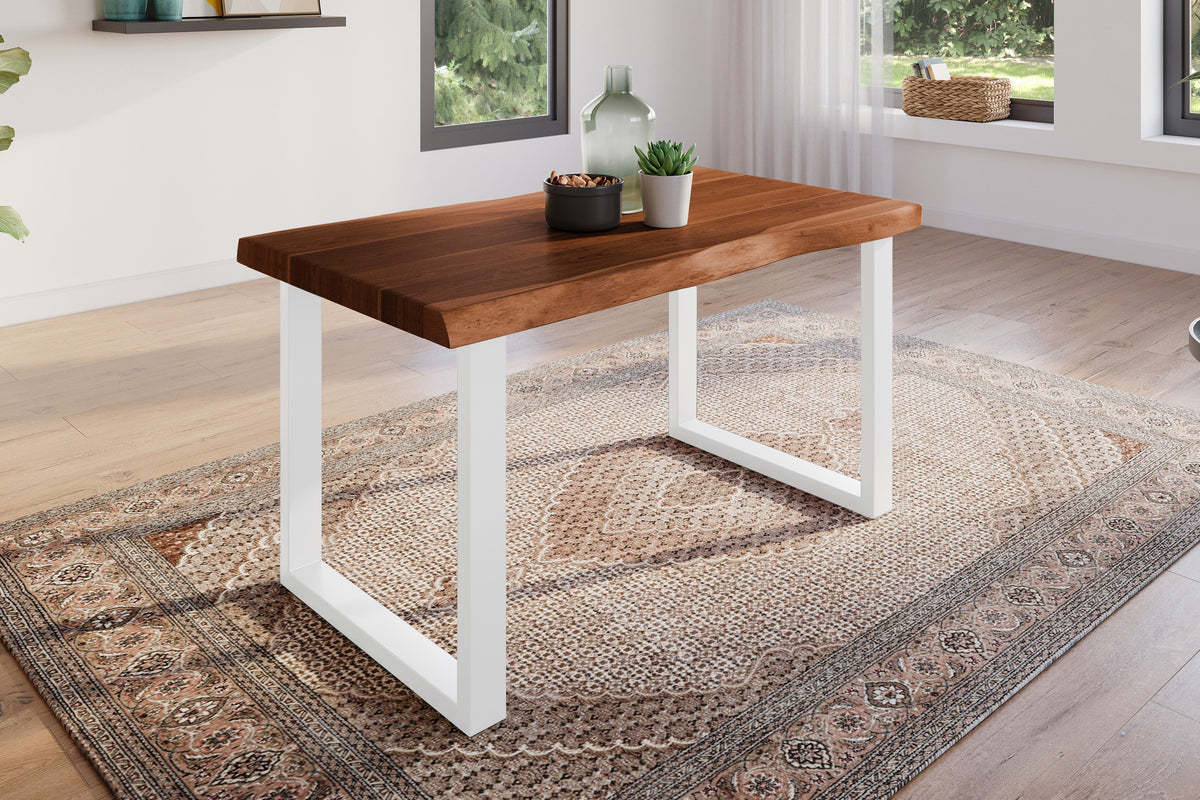 #120x80 #akazienussbaumfarben #u-gestellweiß