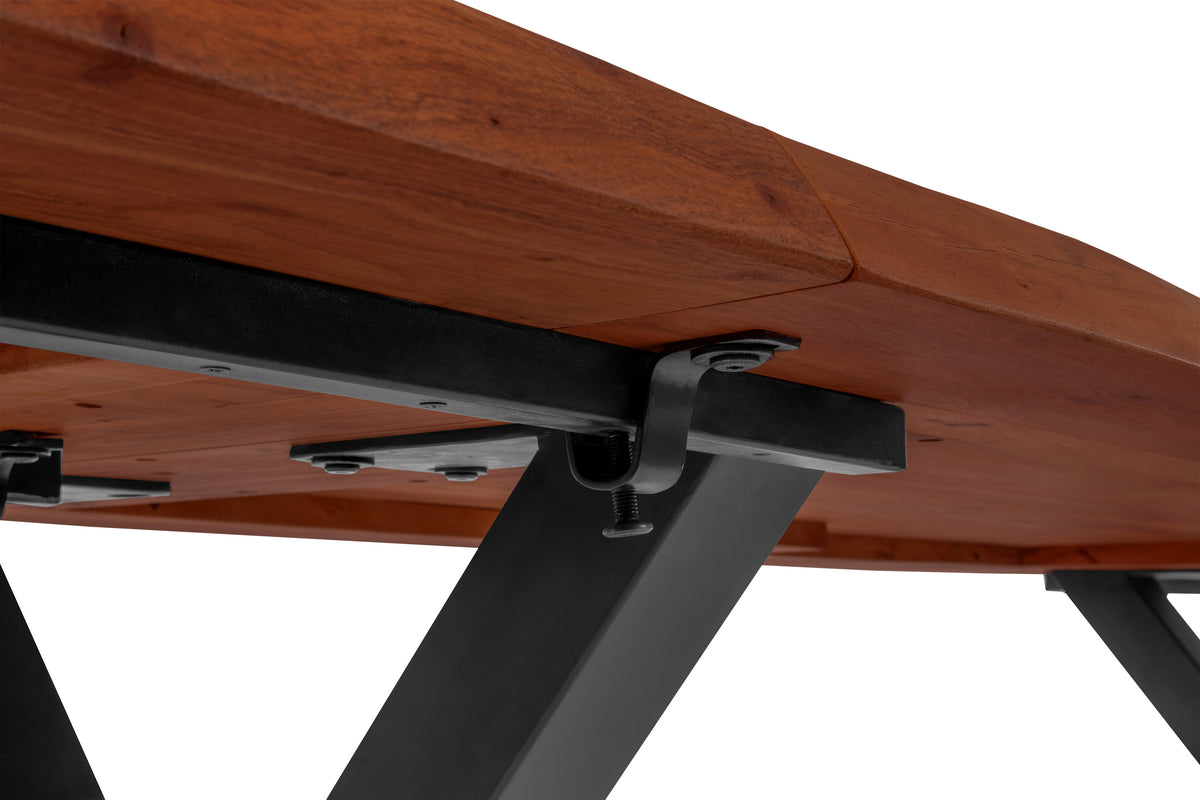 #200(300)x100 #nussbaumfarben #x-gestellschwarz