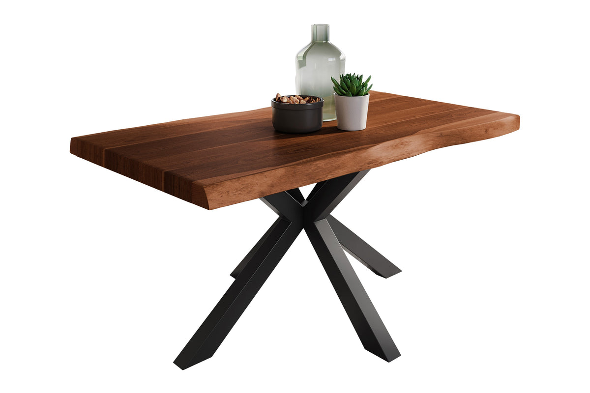 #140x80 #akazienussbaumfarben #spider-gestellschwarz