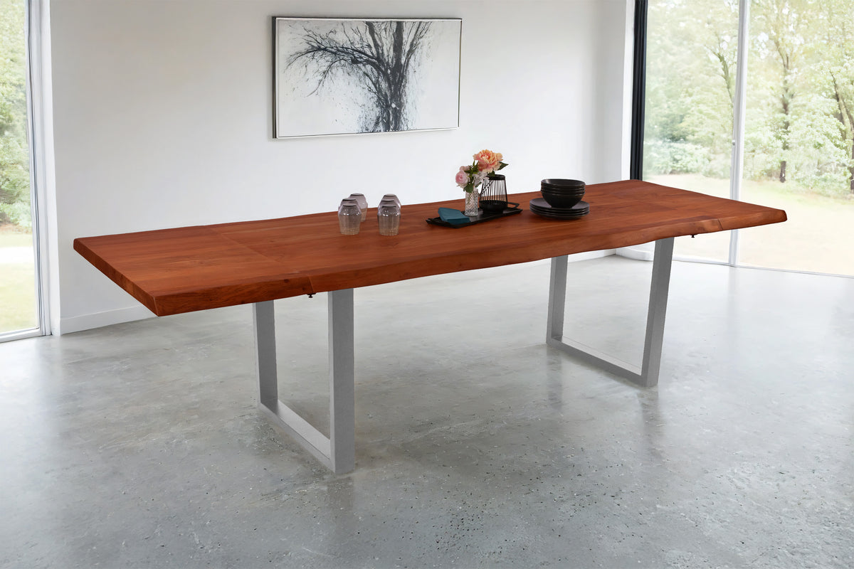#200(300)x100 #nussbaumfarben #u-gestellsilber