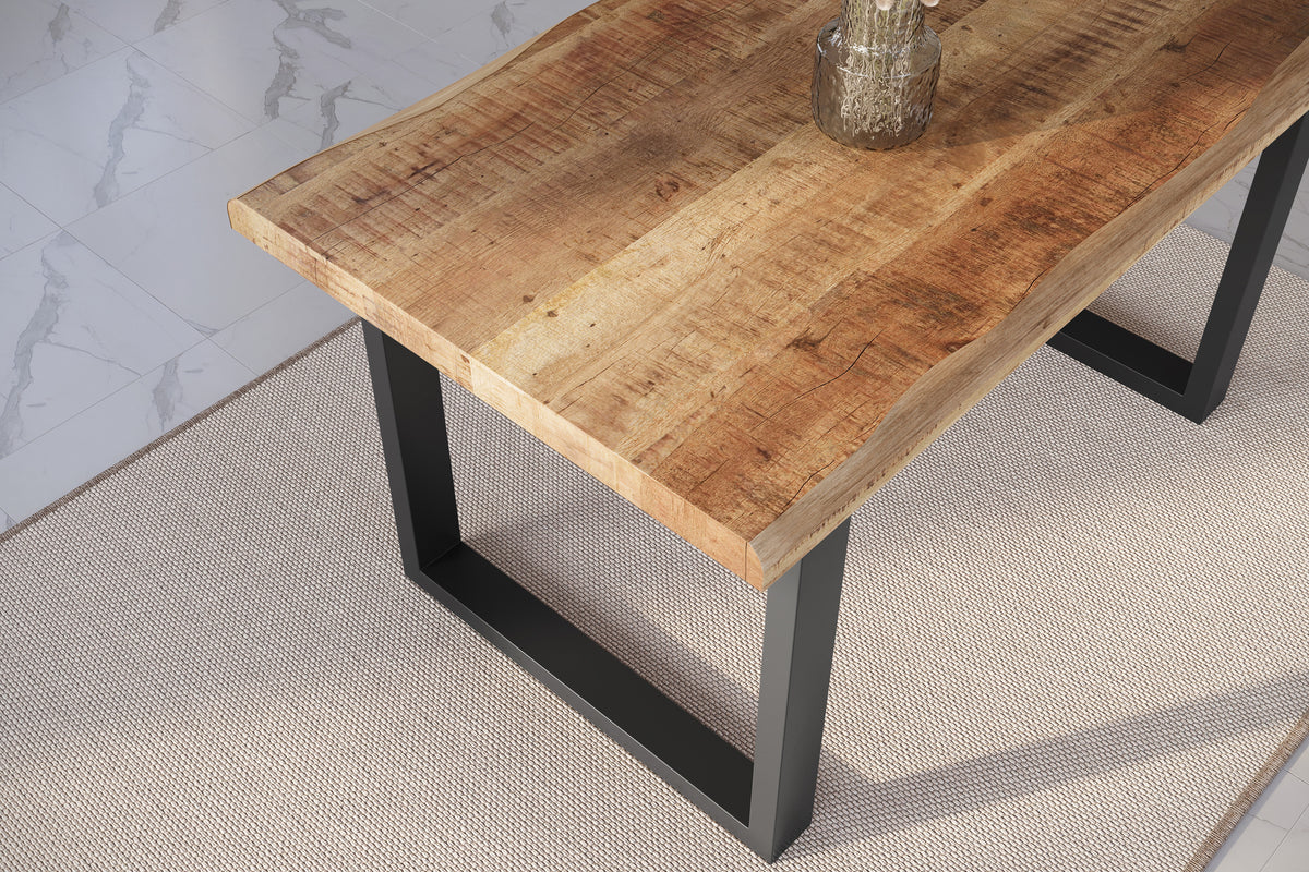 #160x85 #mangoroughfarben #u-gestellschwarz