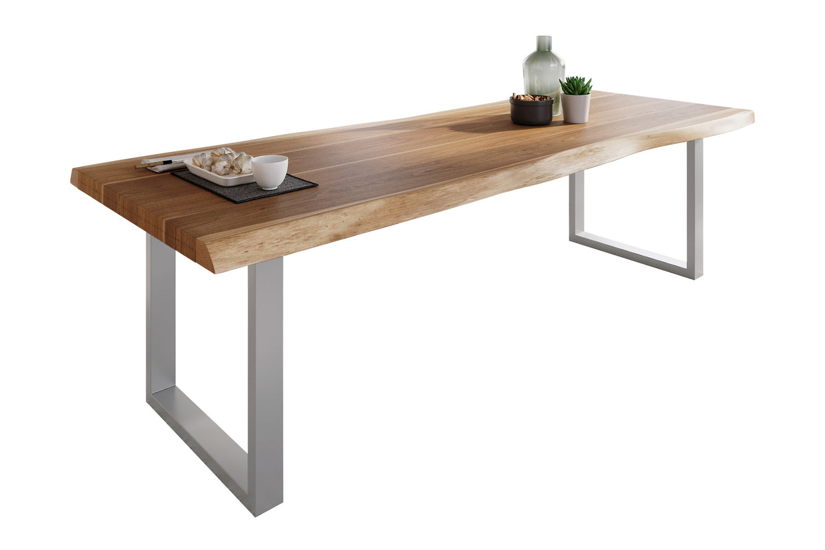 #280x100 #akazienaturfarben #u-gestellsilber