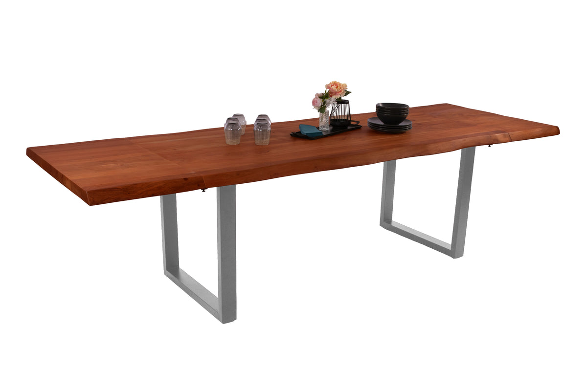 #200(300)x100 #nussbaumfarben #u-gestellsilber