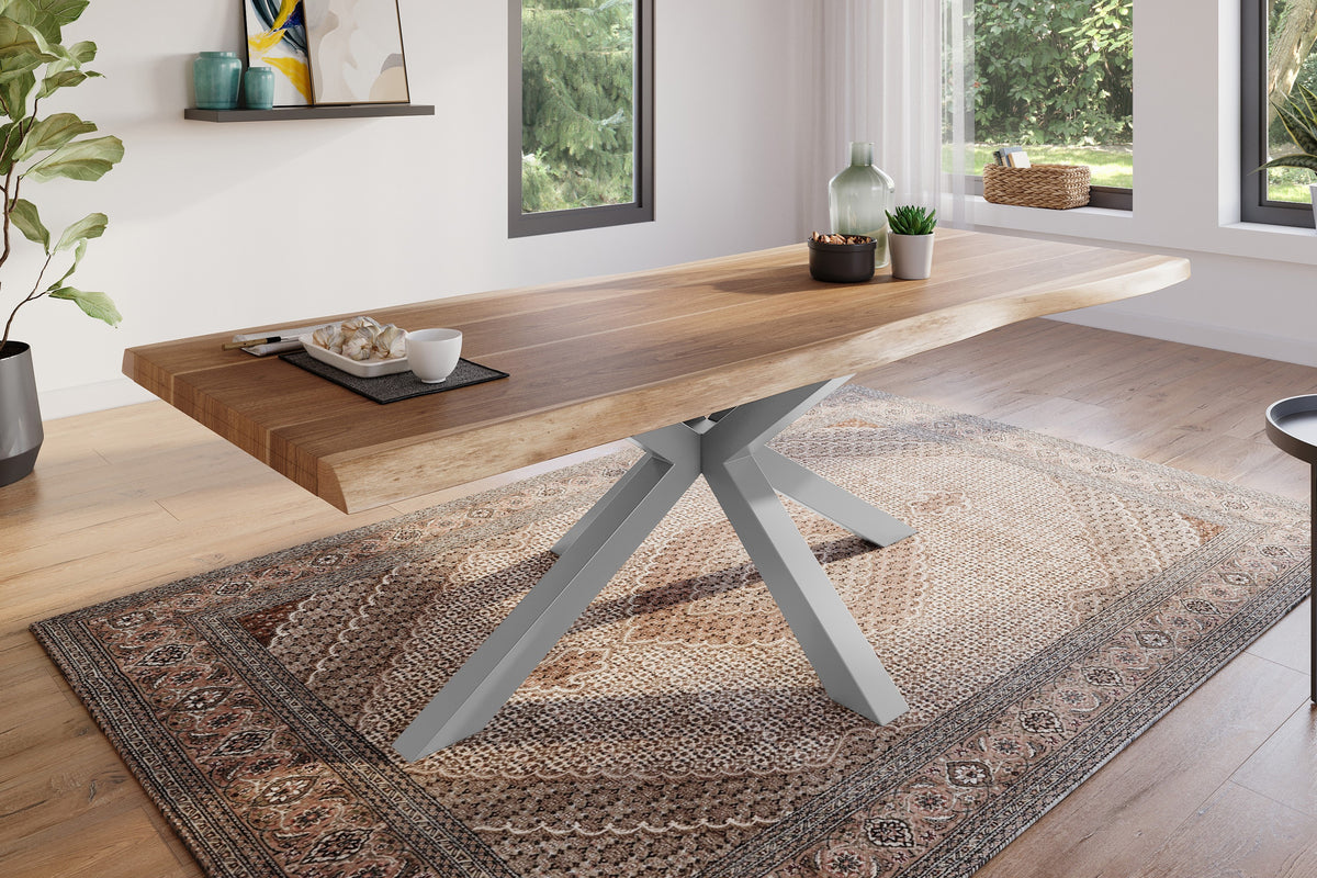 #280x100 #akazienaturfarben #spider-gestellsilber