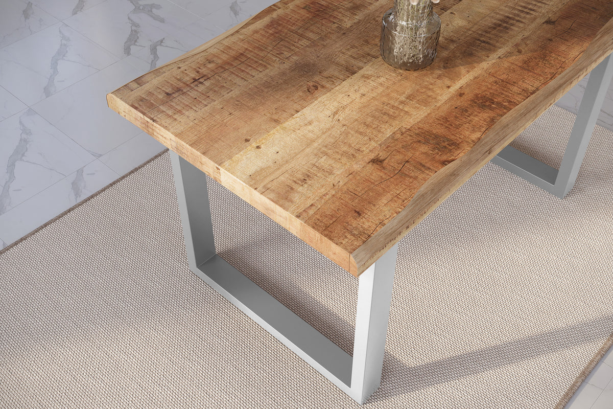 #120x80 #mangoroughfarben #u-gestellsilber