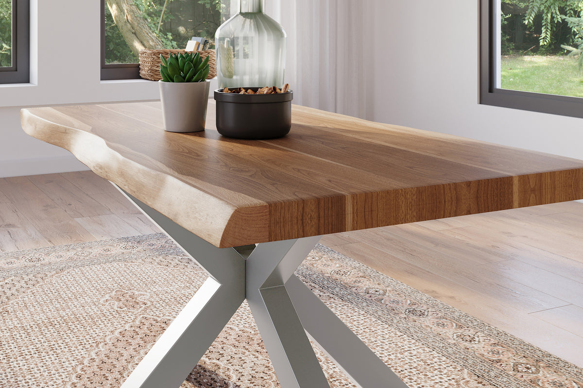 #160x85 #akazienaturfarben #spider-gestellsilber