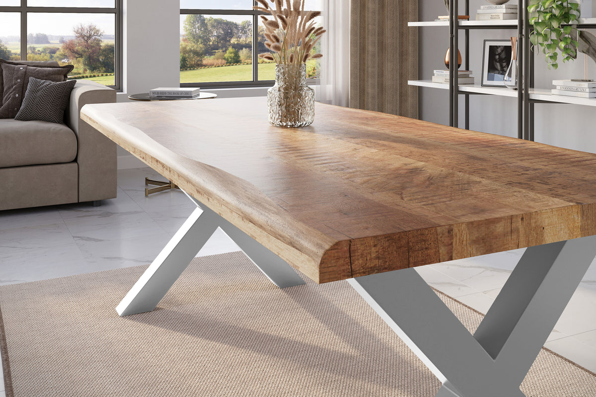 #240x100 #mangonaturfarben #x-gestellsilber