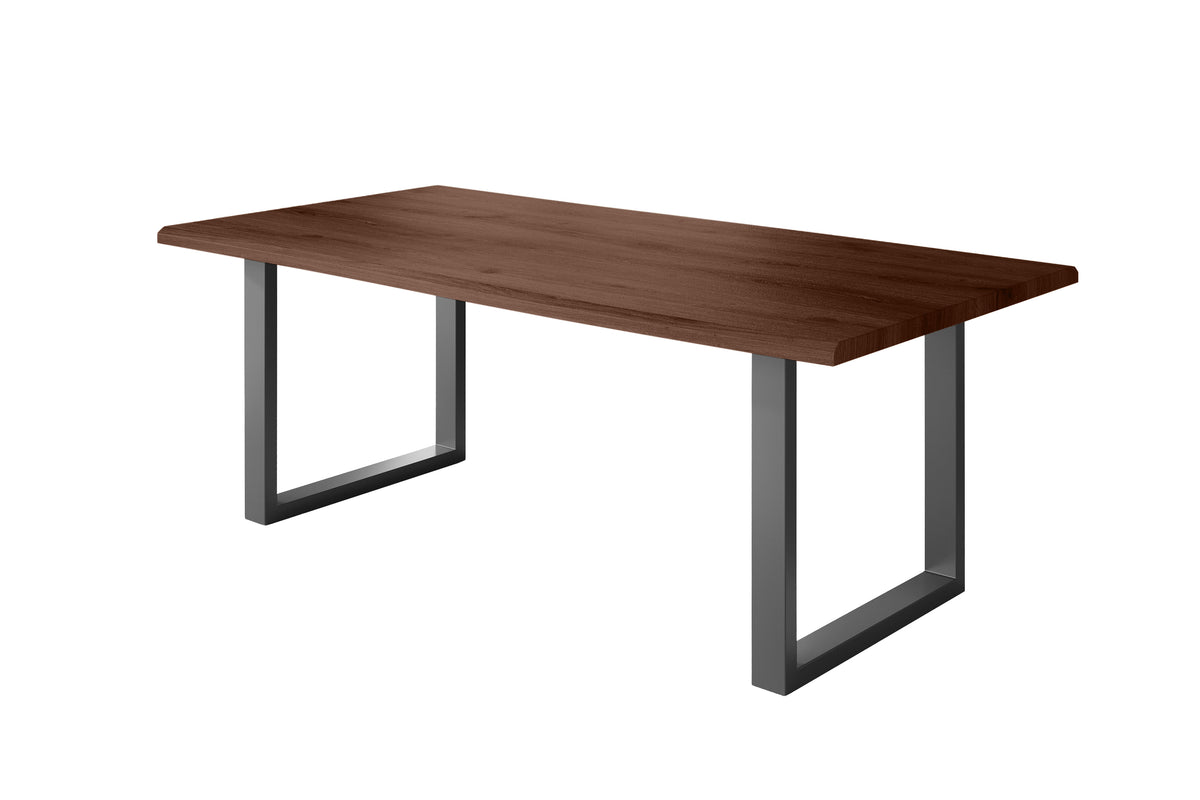 #240x100 #holznussbaum-optik #u-gestellschwarz