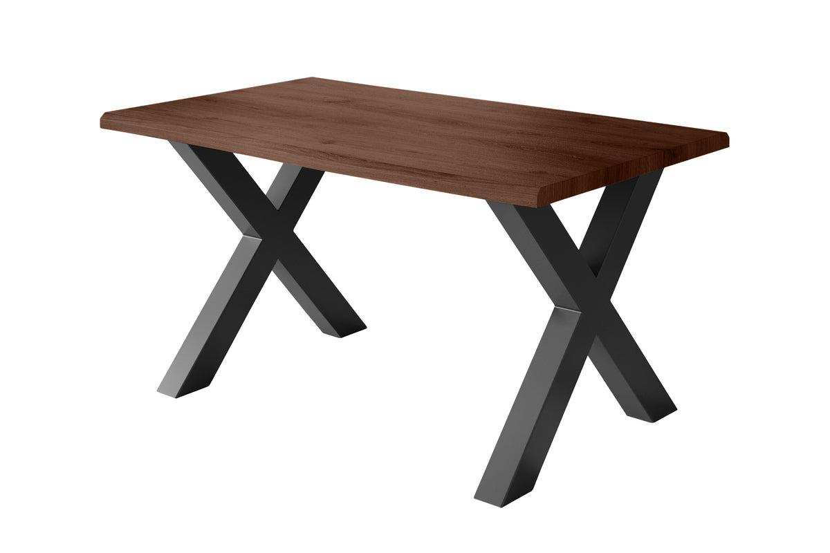 #120x80 #holznussbaum-optik #x-gestellschwarz