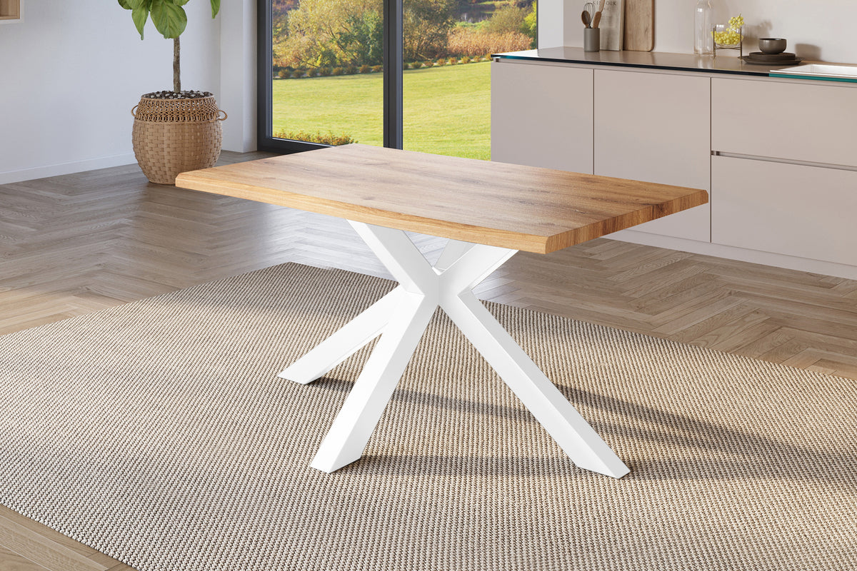 #120x80 #holzwildeiche-optik #spider-gestellweiß