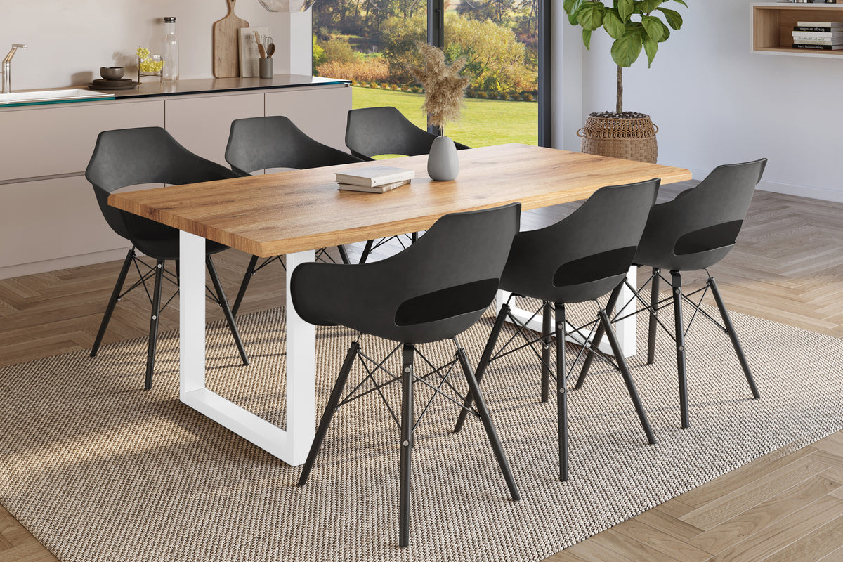 #220x100 #holzwildeiche-optik #u-gestellweiß