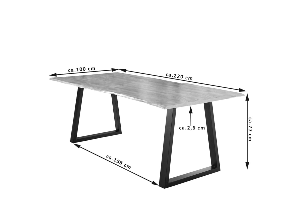 #220x100 #naturfarben #v-gestellschwarz