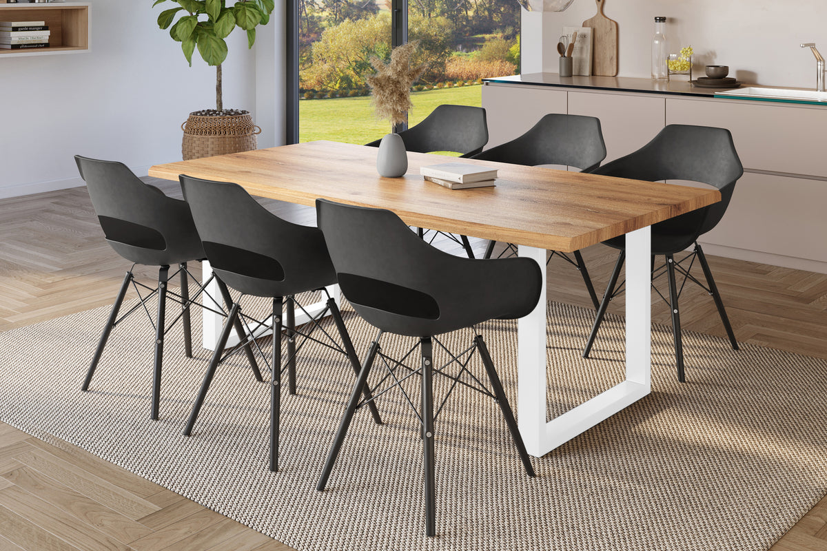 #240x100 #holzwildeiche-optik #u-gestellweiß
