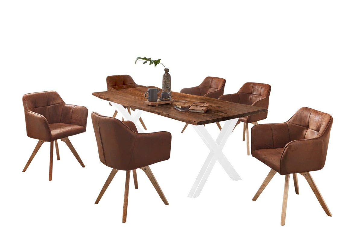 #220x100 #nussbaumfarben #x-gestellweiß