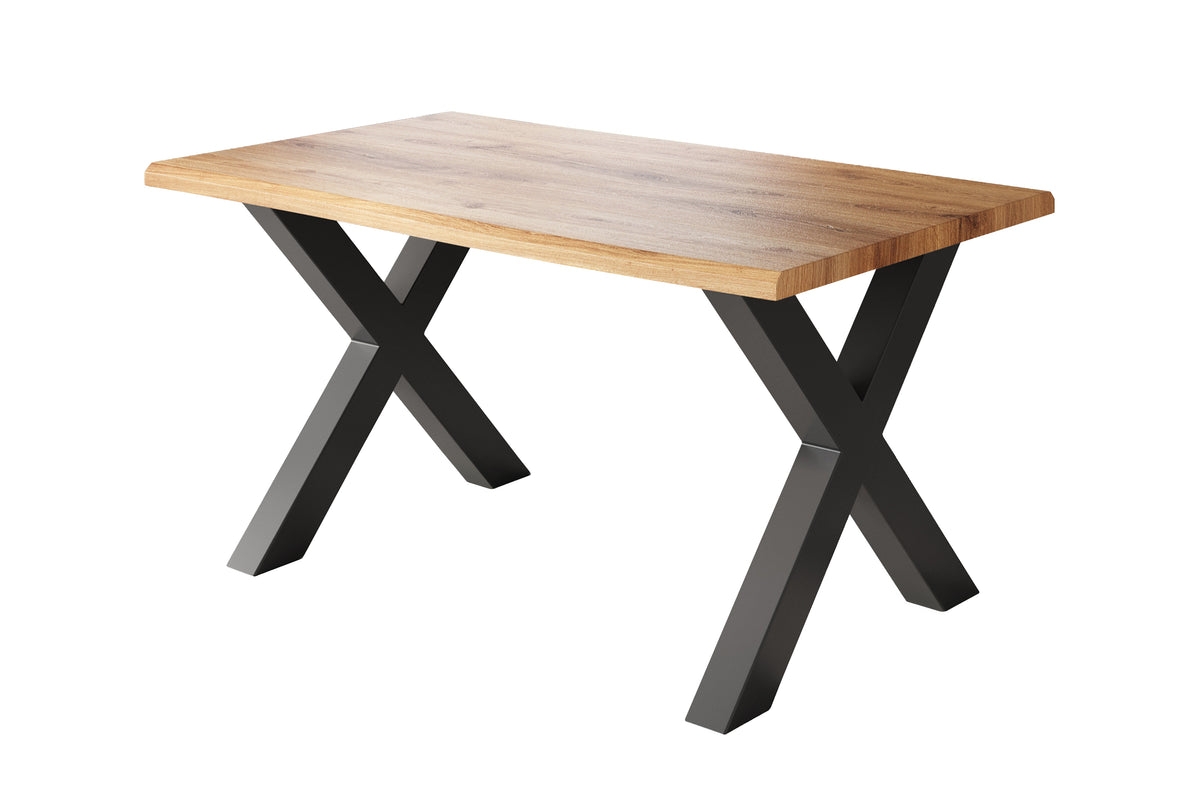 #140x80 #holzwildeiche-optik #x-gestellschwarz