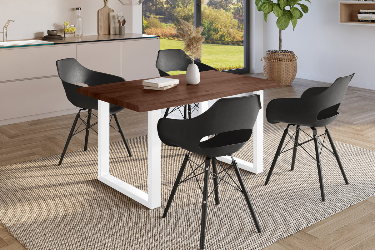 #140x80 #holznussbaum-optik #u-gestellweiß