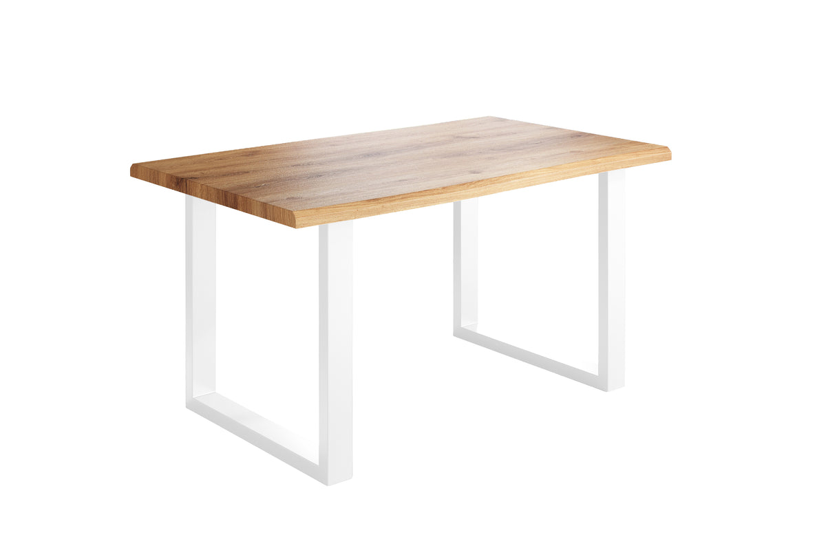 #140x80 #holzwildeiche-optik #u-gestellweiß