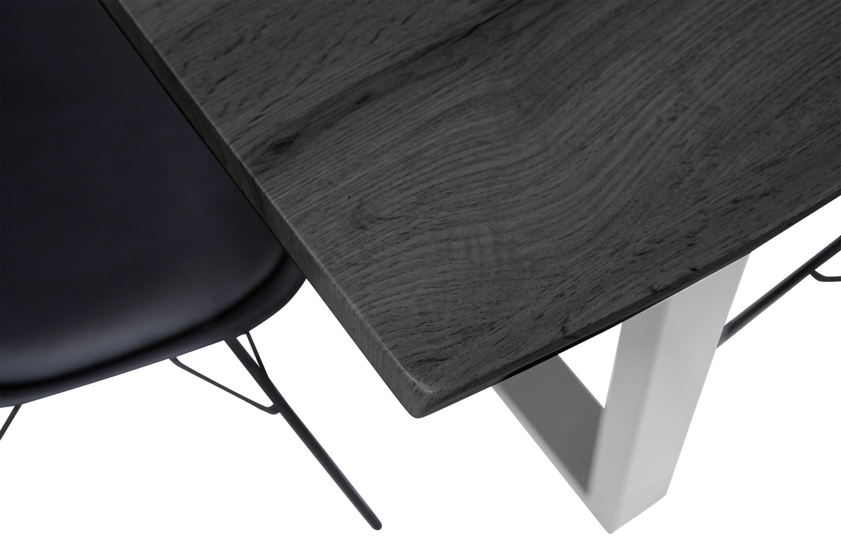 #160x85 #holzgrau-optik #u-gestellsilber