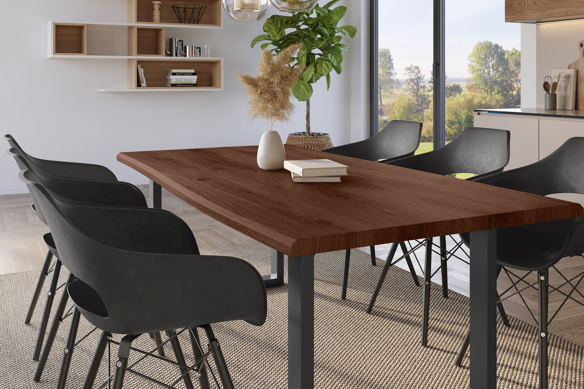 #240x100 #holznussbaum-optik #u-gestellschwarz