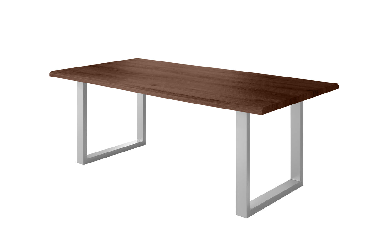 #240x100 #holznussbaum-optik #u-gestellsilber