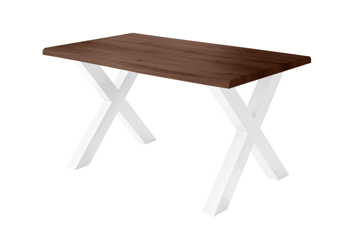 #120x80 #holznussbaum-optik #x-gestellweiß