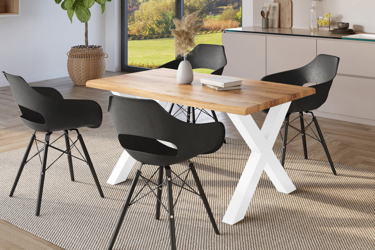 #120x80 #holzwildeiche-optik #x-gestellweiß
