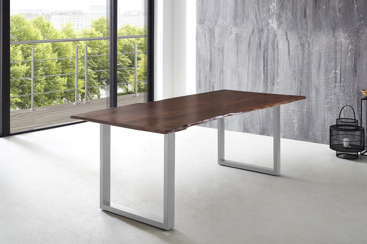 #240x100 #nussbaumfarben #u-gestellsilber