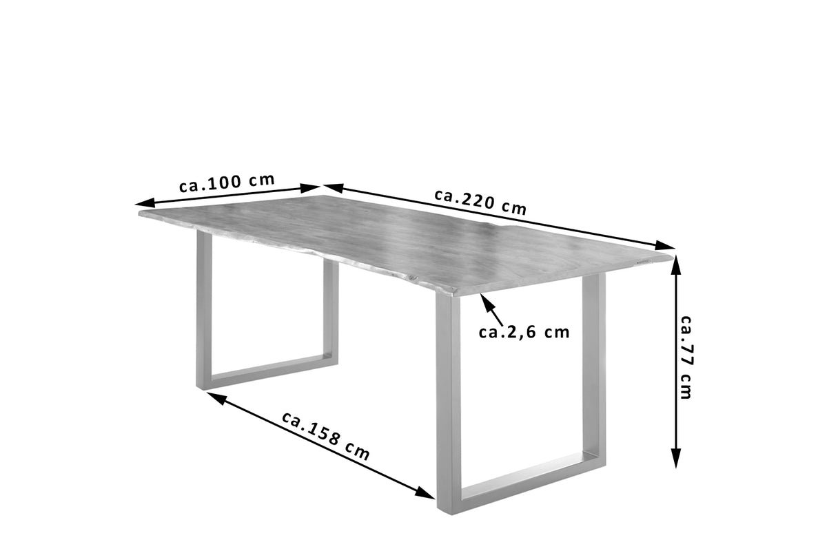 #220x100 #naturfarben #u-gestellsilber
